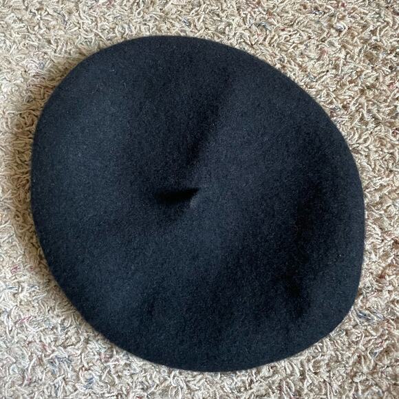 JHats 100% Wool Black Beret Parisian Twee Vintage Academia - Picture 4 of 7